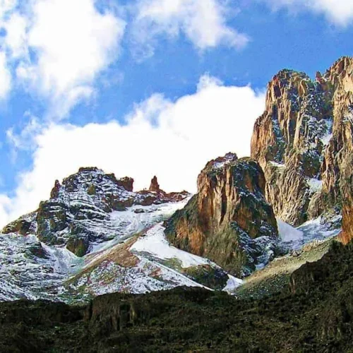 4 Mount Kenya climbing Sirimon down Naro moru route